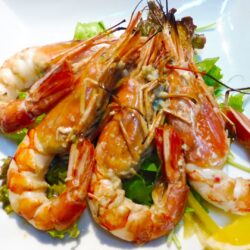 三宮 イタリアン の、おいしい 赤エビのグリル