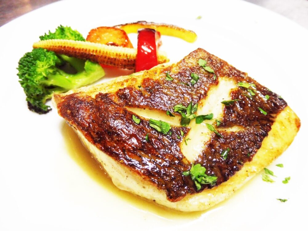 Sea Bream Poêlé with White Wine Sauce