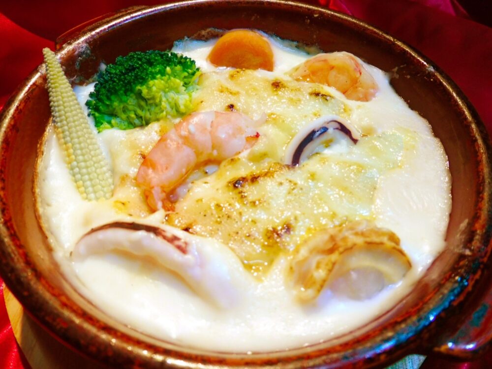 Seafood gratin
