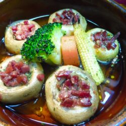 ゴローニャの、おいしいマッシュルーム生ハム詰め