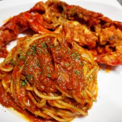 ゴローニャの、おいしいオマール海老のパスタ
